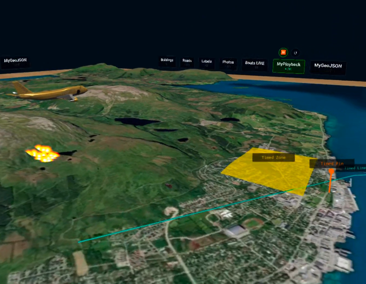 GeoJSON-driven animations
